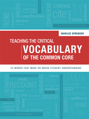 cover image of Teaching the Critical Vocabulary of the Common Core